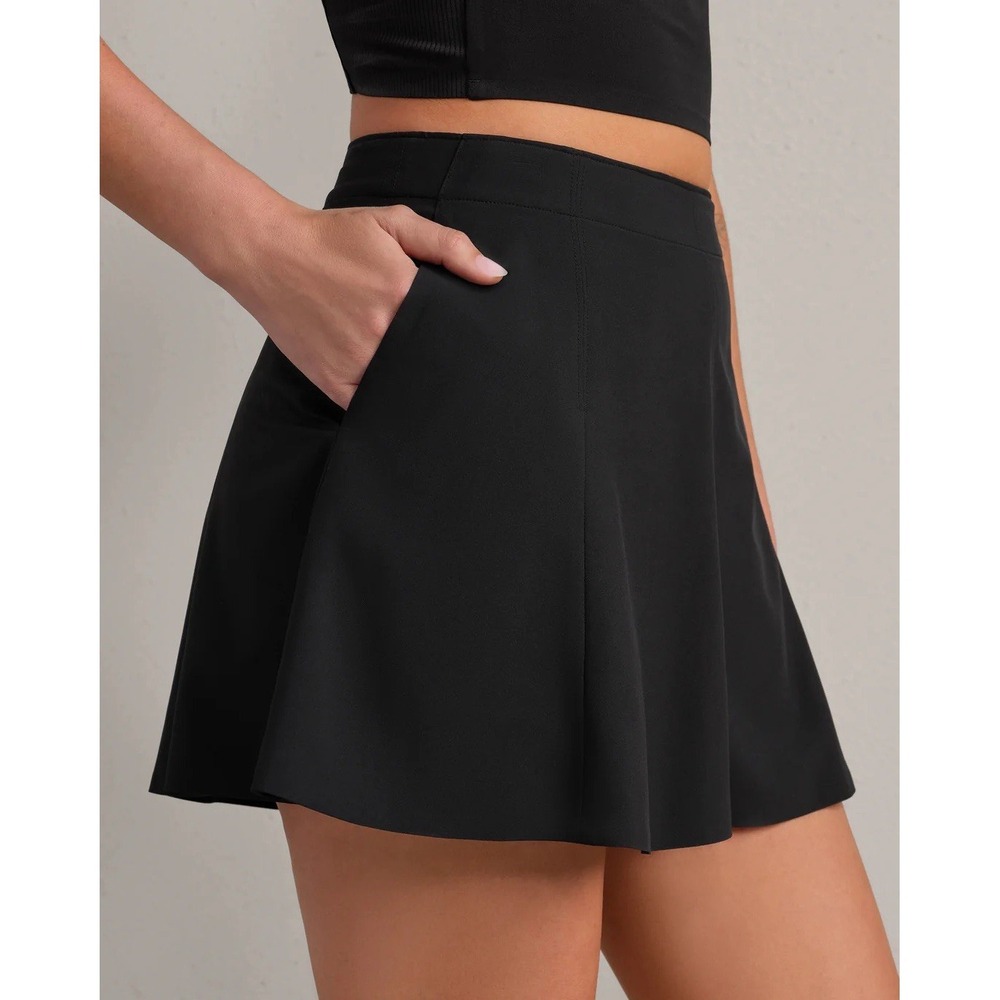 Rhone Mirage Skort Womens XL Black Athletic Skirt Lined A-Line Golf Tennis Gym